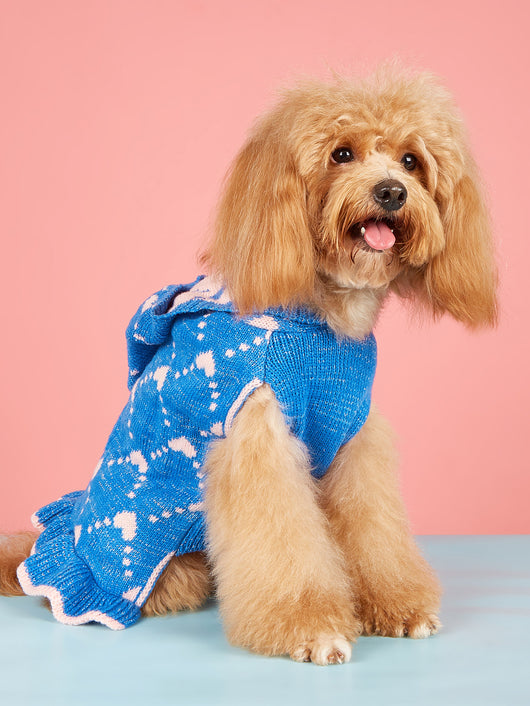 Suéter Hoodie para Perros Pequeños - Abrigo Invierno Tejido con Corazón - Image 36
