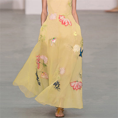 Vestido Slim Sin Mangas con Estampado y Cuello Redondo - Image 4