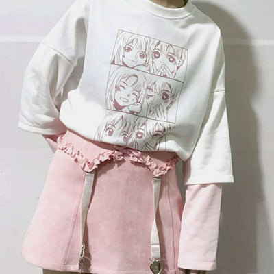 Blusa blanca con mangas bicolor efecto dos piezas - Image 15
