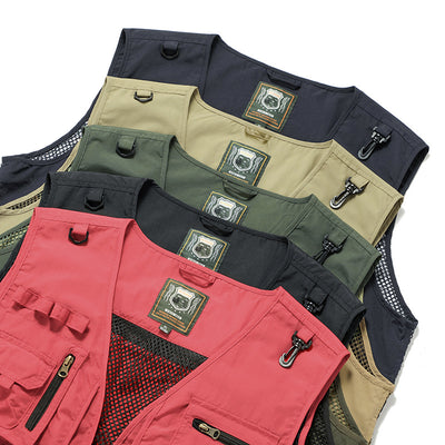 Chaleco Táctico de 14 Bolsillos para Hombre - Ideal para Senderismo, Pesca y Fotografía - Image 3