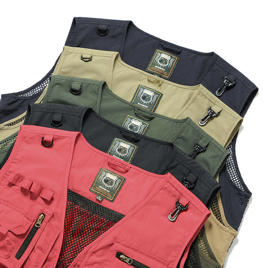 Chaleco Táctico de 14 Bolsillos para Hombre - Ideal para Senderismo, Pesca y Fotografía - Image 3