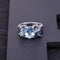 Anillo de Plata 925 con Topacio Natural Incrustado