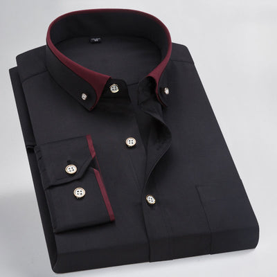 Camisa Ejecutiva de Manga Larga Antiarre Rugas sin Planchado - Image 5