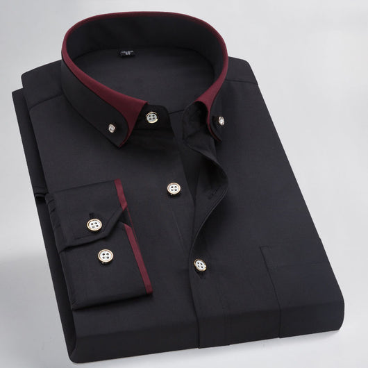 Camisa Ejecutiva de Manga Larga Antiarre Rugas sin Planchado - Image 5