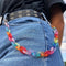 Pantalones Hip Hop Transparentes con Cadena de Colores Caramelo