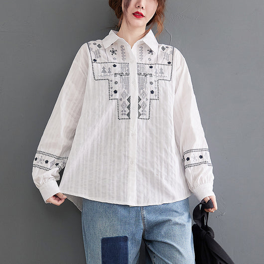 Blusa Holgada de Manga Larga para Mujer Talla Grande - Image 5