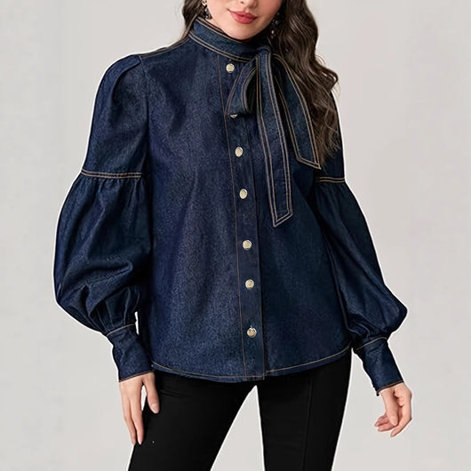 Suéter Cuello Alto con Moño Elegante para Mujer - Image 3