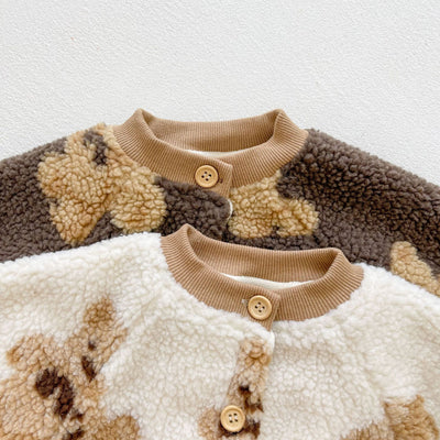Mameluco de Bebé Otoño Invierno Estilo Coreano con Pelaje de Cordero - Image 6