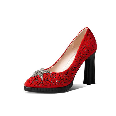 Zapatos de Fiesta con Tacón de 10cm y Detalles de Cristal Brillante - Image 6