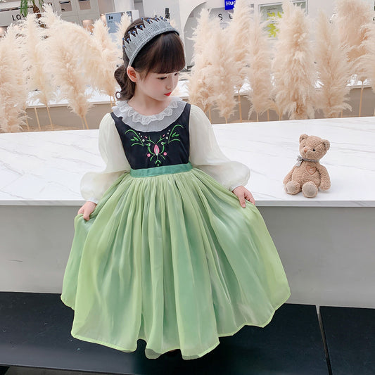 Vestido Largo de Manga Larga para Halloween Niñas