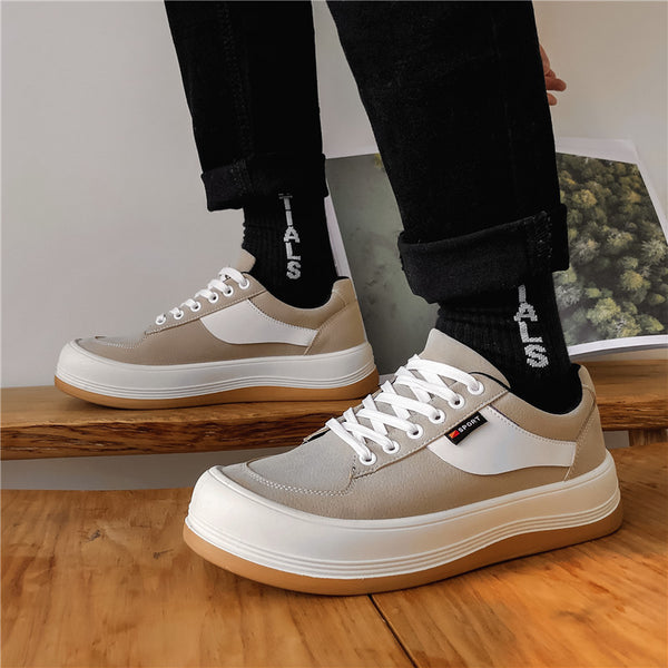 Zapatillas de Skate Urbanas Estilo Hong Kong para Hombres Jóvenes con Plataforma