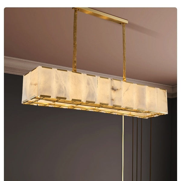 Lámpara Colgante de Cobre Minimalista Postmoderna con Mármol Natural