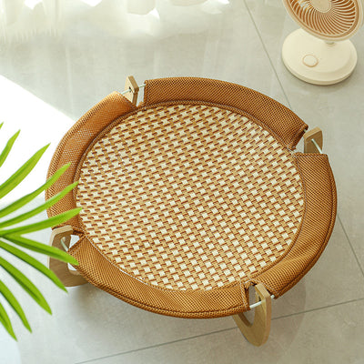 Cama Elevada de Ratán Tejido para Gatos y Perros - Cómoda Fresca Todo Año - Image 10