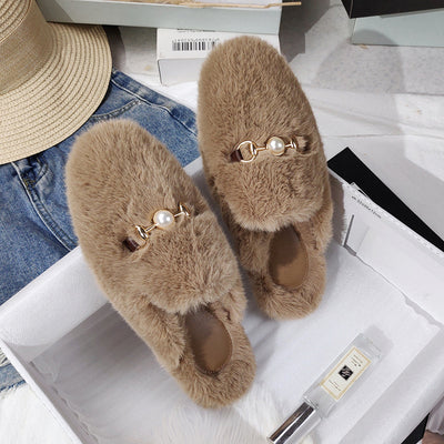Pantuflas de Peluche Baotou para Mujer - Cómodas y Fáciles de Usar - Image 8