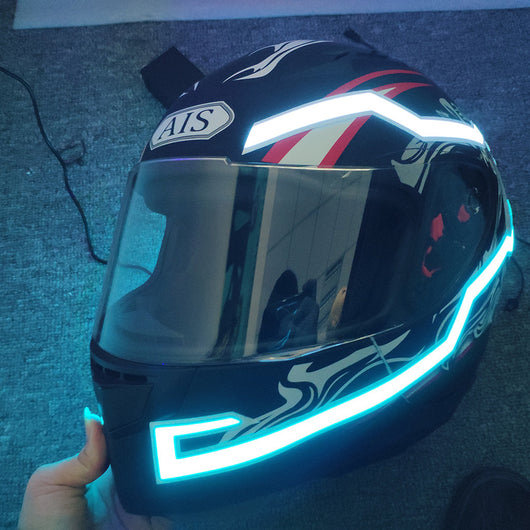 Kit de Tiras de Luz LED para Casco de Moto con Señal Intermitente - Image 10