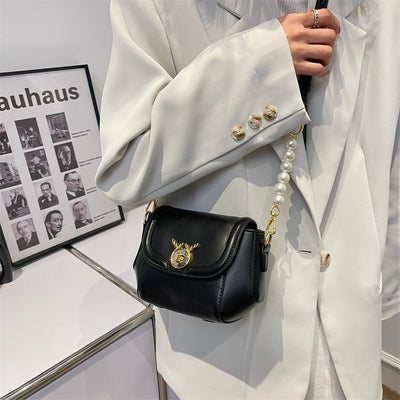 Bolsa Mensajera Pequeña con Textura y Combinación de Colores para Mujer - Image 19