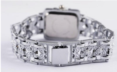 Reloj Cuadrado Estilo Romano con Diamantes y Movimiento 68 - Image 12