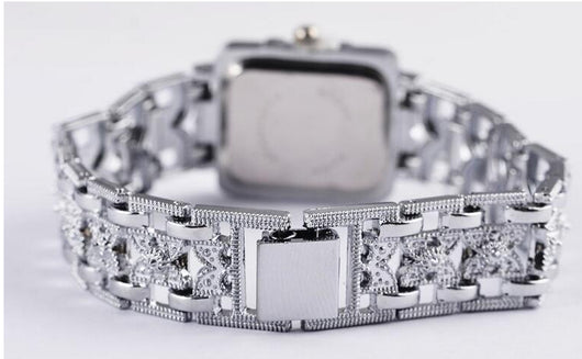 Reloj Cuadrado Estilo Romano con Diamantes y Movimiento 68 - Image 12