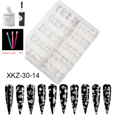 Set de 12 Láminas Decorativas para Uñas - Transferencias Nail Art - Image 72