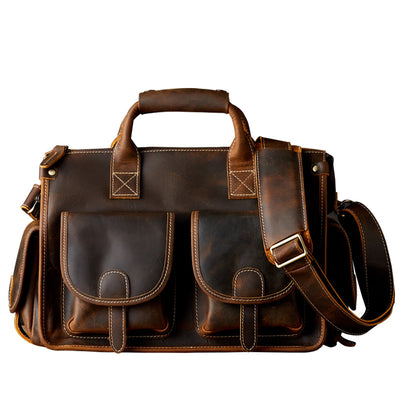 Bolso de Cuero para Hombre Estilo Cartero con Personalidad - Image 8