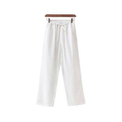 Pantalones de Lino Hombre Corte Recto Retro Sueltos - Image 18