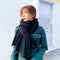 Bufanda de Lana Tejida Pura Color para Mujer - Otoño e Invierno