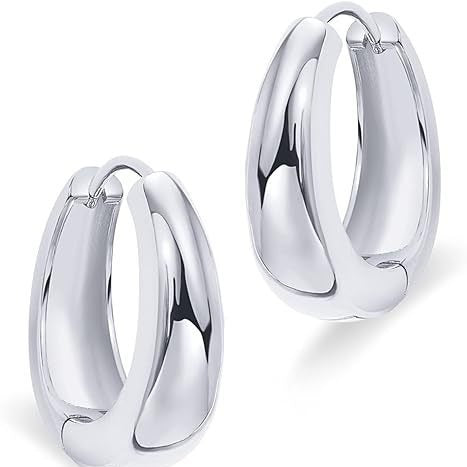Aretes Ovalados Brillantes Estilo Europeo y Americano - Image 4