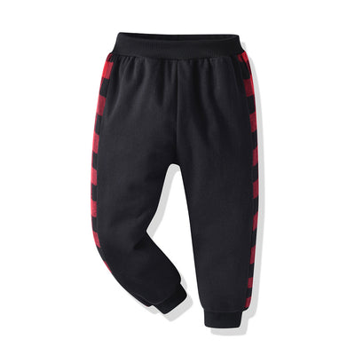 Conjunto Deportivo Cuadros Rojo y Negro - Sudadera Bicolor con Pantalón Trendy - Image 6