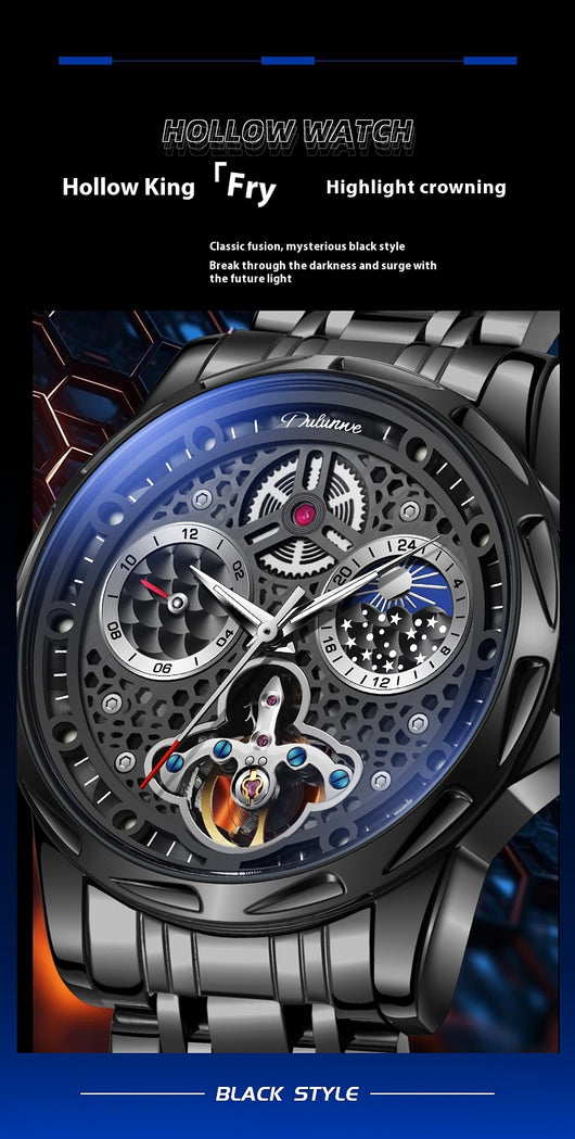 Reloj Automático de Acero Inoxidable con Esfera Luminosa Impermeable - Image 25