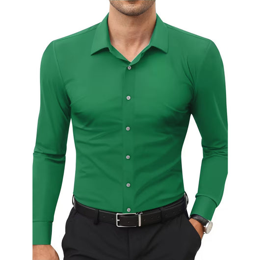 Camisa Ejecutiva Blanca Elástica para Hombre Talla Grande - Image 16