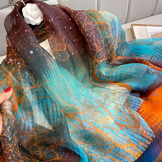 Pañuelo de Seda Suave Largo Elegante Versátil - Image 25