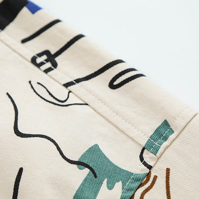 Playera Tide Graffiti Estilo Hip-Hop Suelta Pareja Tendencia Urbana - Image 9