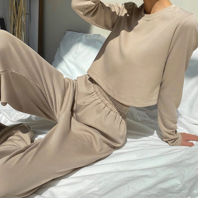 Conjunto Casual de Suéter y Pantalón - Cuello Redondo Manga Larga - Image 4