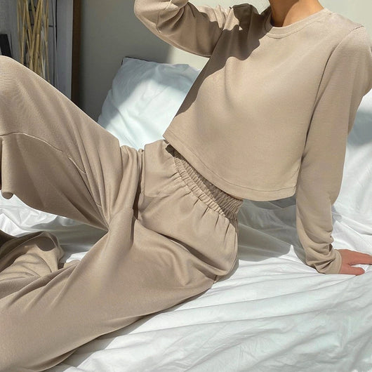 Conjunto Casual de Suéter y Pantalón - Cuello Redondo Manga Larga - Image 4