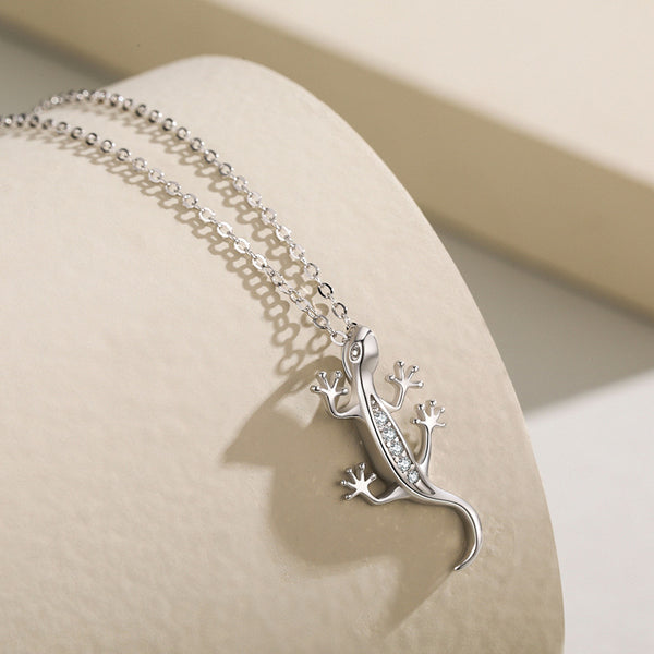 Collar Colgante de Gecko en Plata de Ley S925