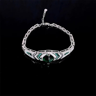 Pulsera Retro de Zircón y Esmeralda para Mujer - Diseño Lujoso y Único - Image 5