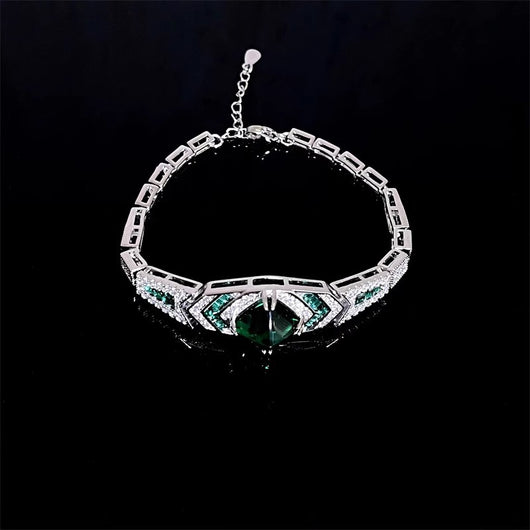 Pulsera Retro de Zircón y Esmeralda para Mujer - Diseño Lujoso y Único - Image 5