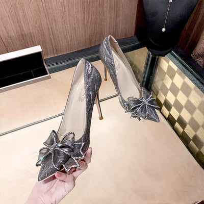 Zapatos de Tacón Stiletto con Moño y Cristales para Dama de Honor - Image 15