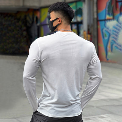 Playera Deportiva Holgada de Cuello Redondo y Manga Larga - Image 16