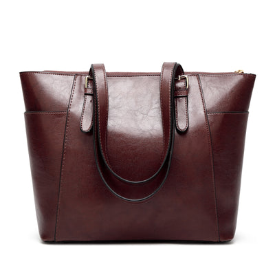 Bolso Tote de Cuero Encerado para Mujer - Gran Capacidad - Image 21