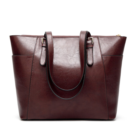 Bolso Tote de Cuero Encerado para Mujer - Gran Capacidad - Image 21