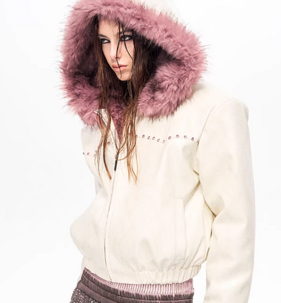 Chaqueta Acolchada con Capucha de Pelaje Sintético para Hombre - Image 11