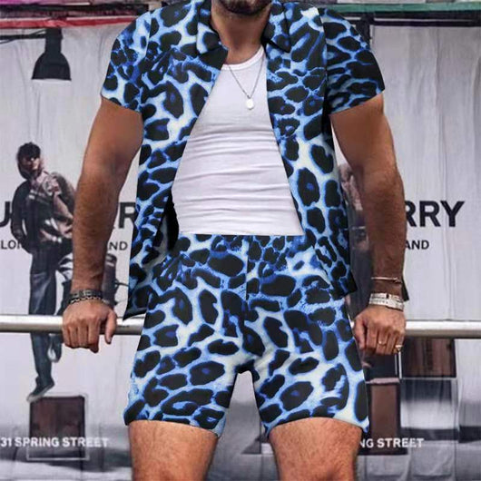 Conjunto Playero Leopardo para Hombre - Camiseta y Shorts Cómodos - Image 8