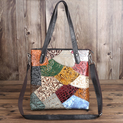 Bolso de Cuero con Diseño Asimétrico y Costura Decorativa para Mujer - Image 7