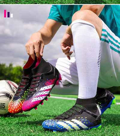 Botines de Fútbol AG para Niños y Niñas - Caña Alta con Tacos de Entrenamiento