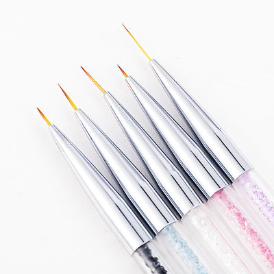 Set de 5 Pinceles para Nail Art - Diseño, Delineado y Decoración de Uñas - Image 3