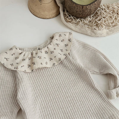 Blusa Infantil de Manga Larga con Cuello Volante y Estampado Floral - Image 31