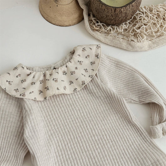 Blusa Infantil de Manga Larga con Cuello Volante y Estampado Floral - Image 31