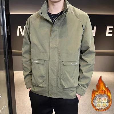 Chamarra Casual para Hombre con Cuello de Pie - Diseño Versátil y Elegante - Image 4