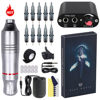 Kit Profesional de Máquina Tatuadora con Motor Rotativo y Pluma de Precisión - Image 4